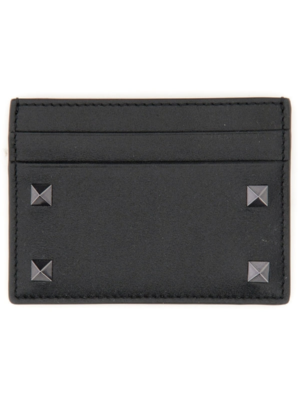 Rockstud Leather Card Wallet