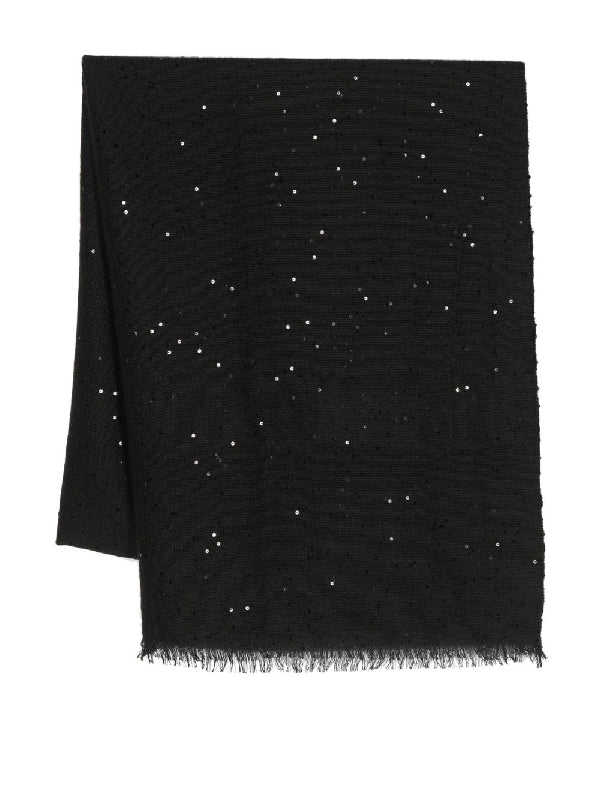 Sequin Cashmere Silk Muffler