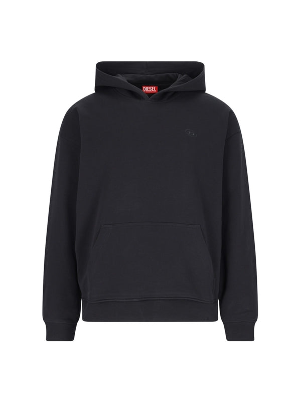 DIESEL - Bleach Logo Printed Cotton Hoodie - Jente
