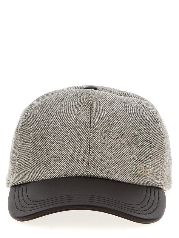 Herringbone Wool Baseball Cap