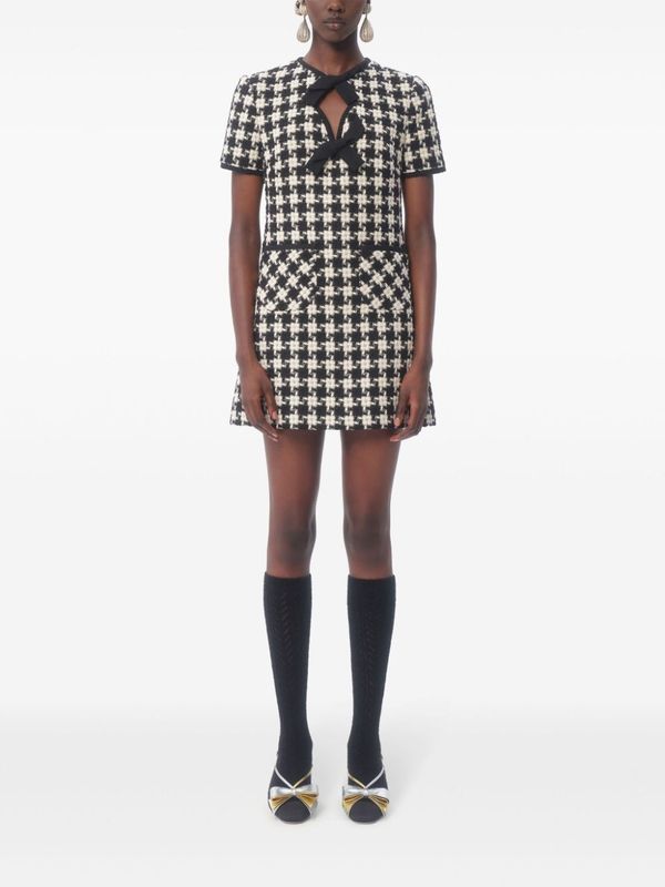 Houndstooth
  Check Mini Dress