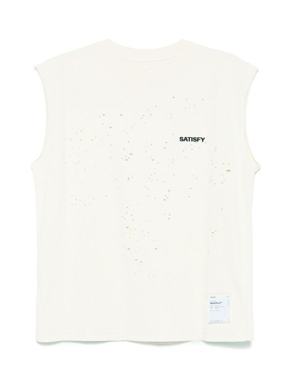 Logo Printing Punching Cotton Sleeveless Top