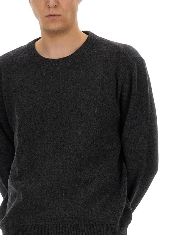 Crewneck Long-sleeve Wool Sweater