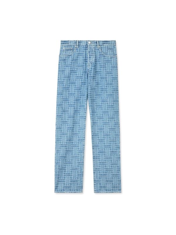 WEAVE Allover Pattern Denim Pants