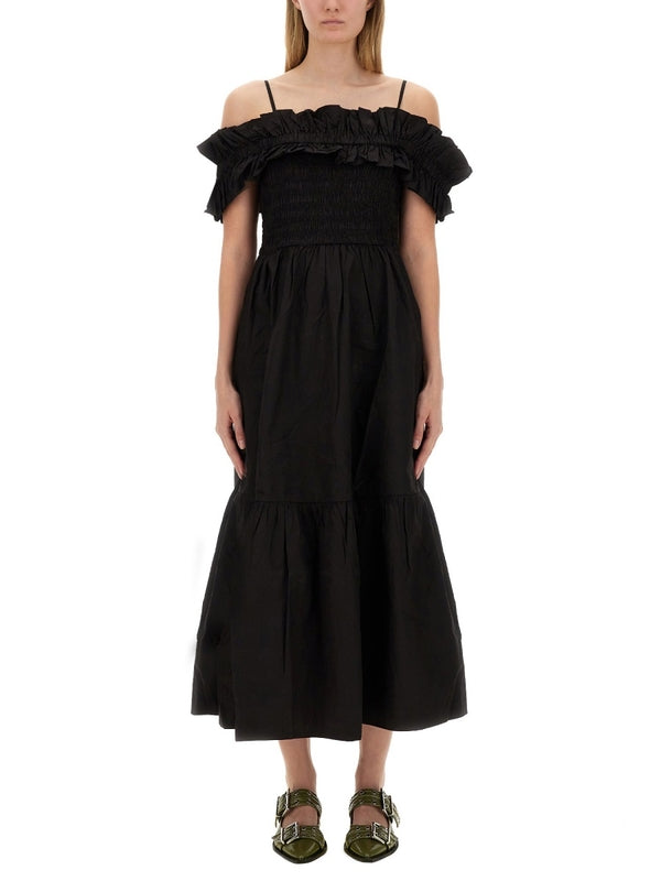 Off Shoulder Cotton Long Dress