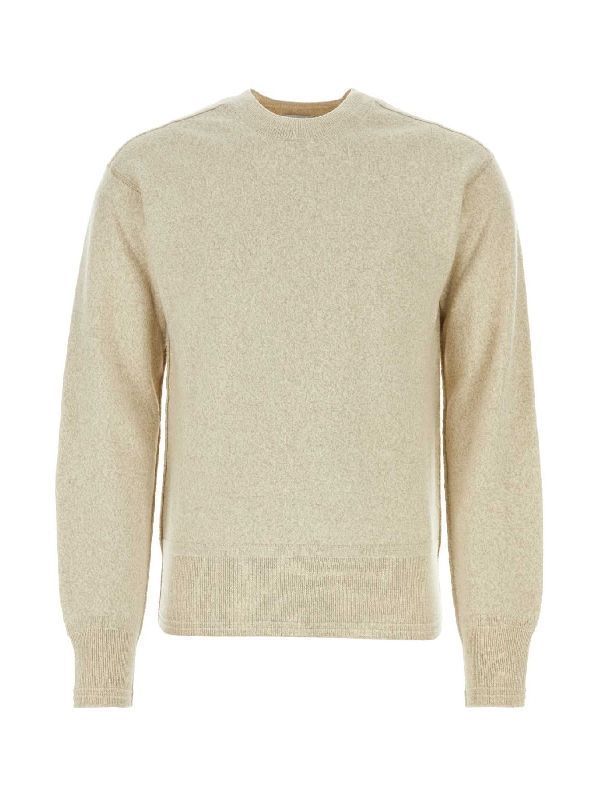 Back Contrast Stitch Crewneck Knit