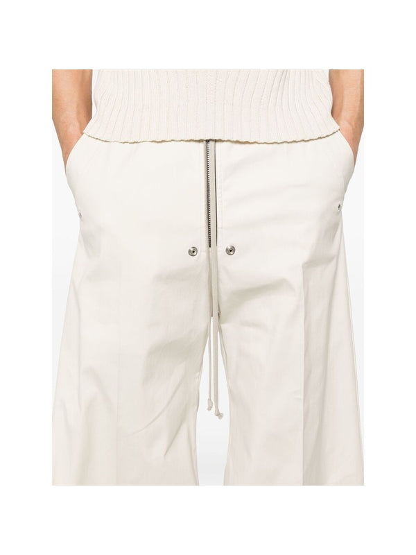 Bella Drawstring Wide Cotton
  Pants