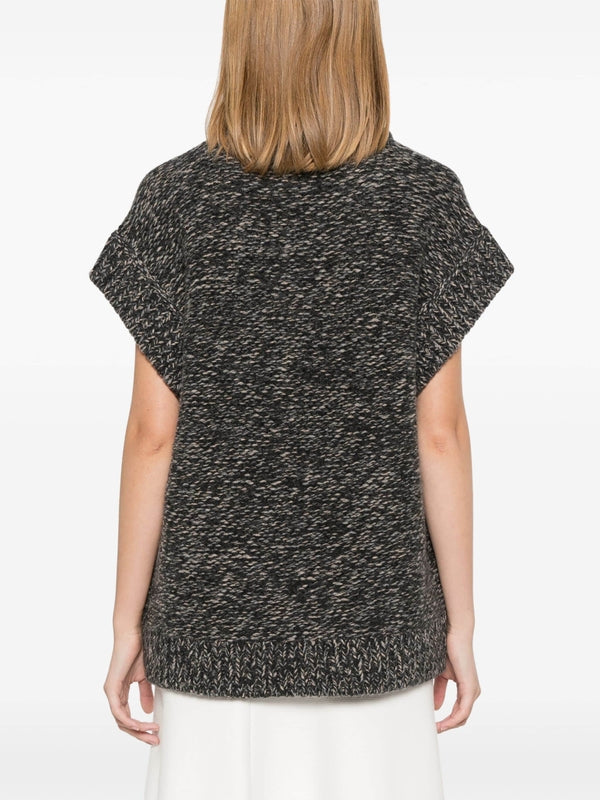 Mouline Wool Knit Vest