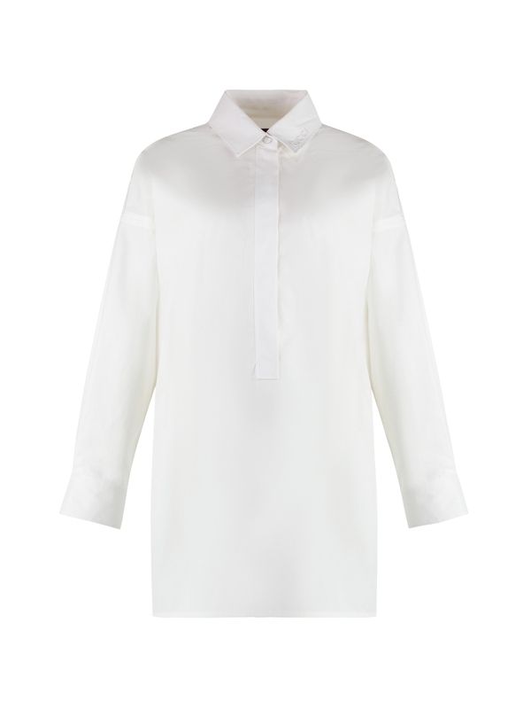 Collar Logo Cotton Shirt