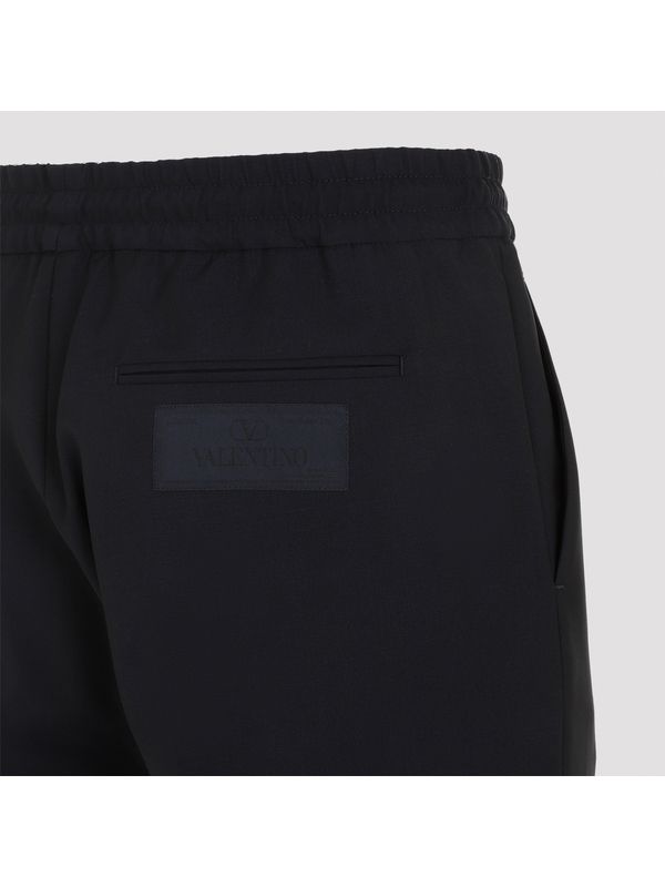 バックロゴウールモヘアパンツ