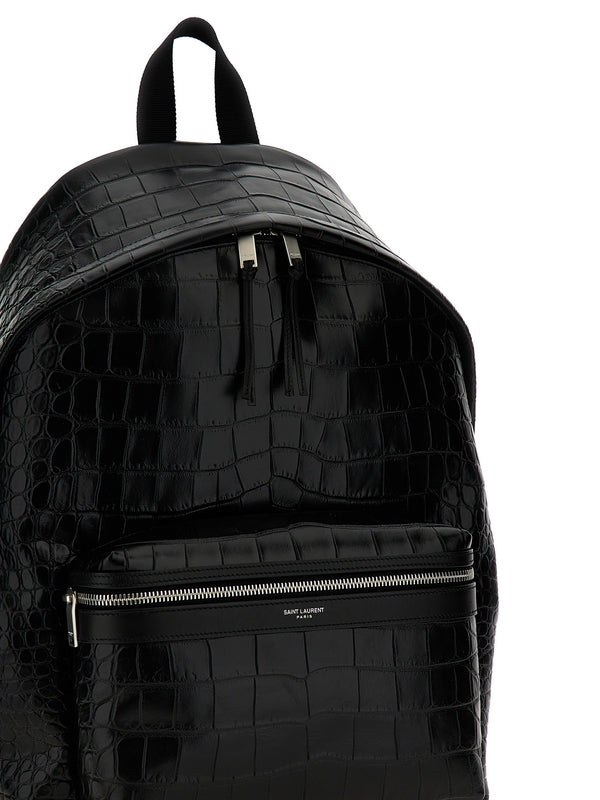 Crocodile
  Effect Leather Backpack