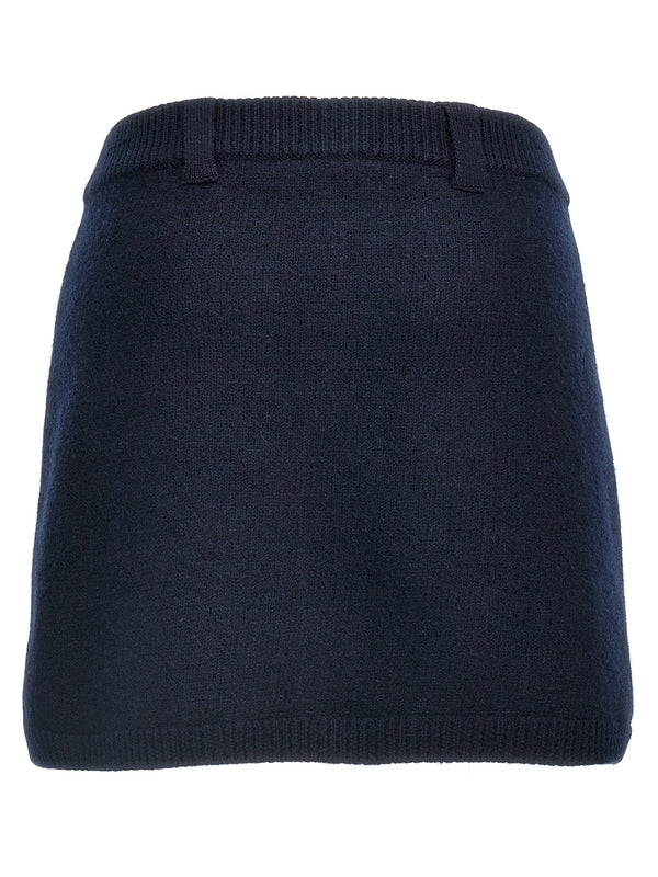 Zip-Up Wool
  Mini Skirt