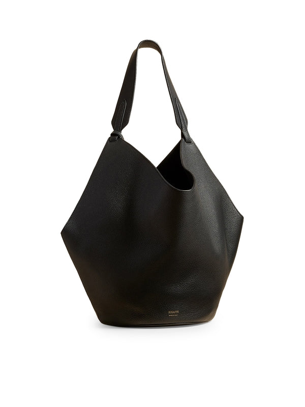 Lotus Leather Medium Tote Bag