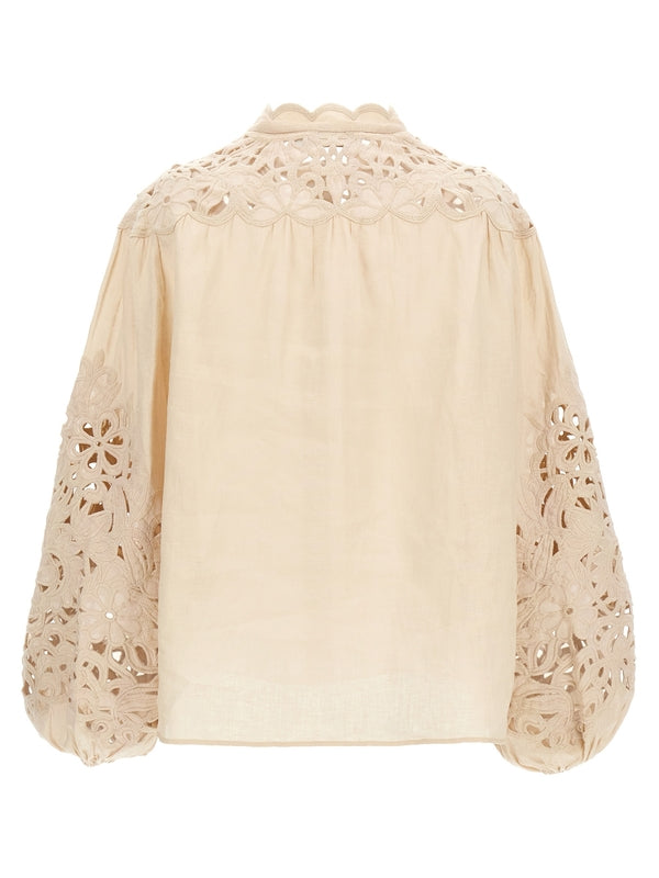 WYLIE Flower
  Embroidery Blouse