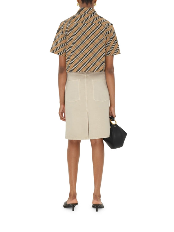 Vintage Check Pattern Short
  Sleeve Shirt