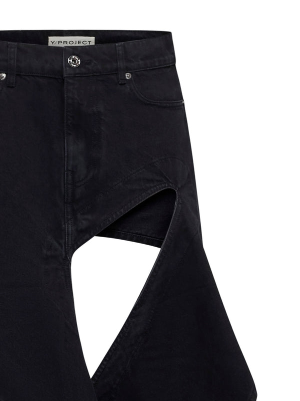 Evergreen 镂空牛仔迷你裙
裙子