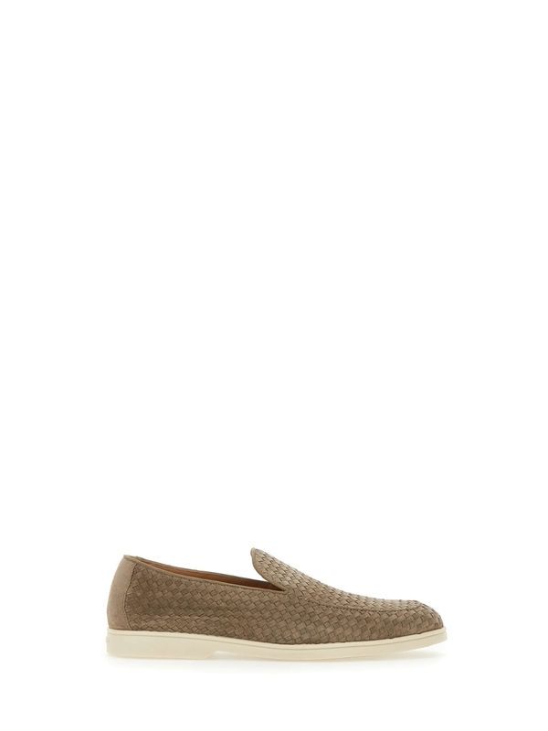 Woven Leather Slip-On Loafers