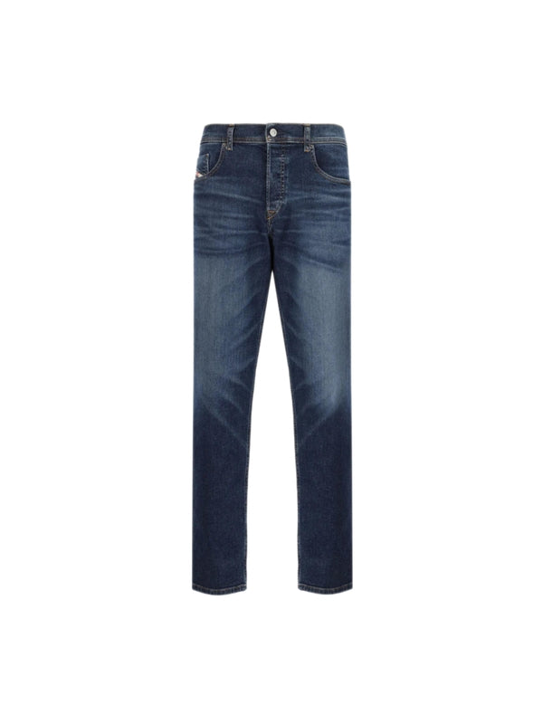 Washed Cotton Denim Pants