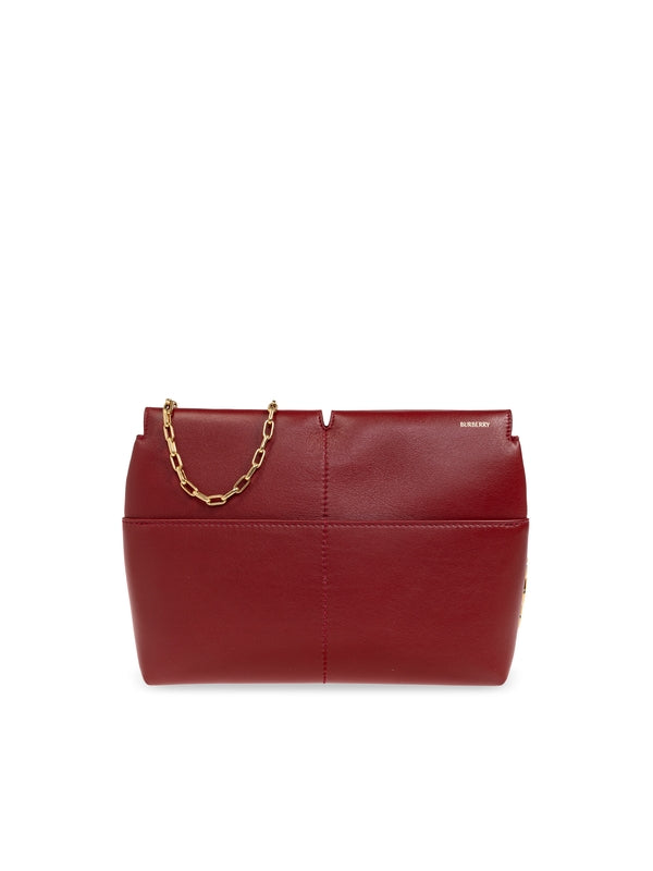 Snip Logo Leather Chain Clutch
  Bag