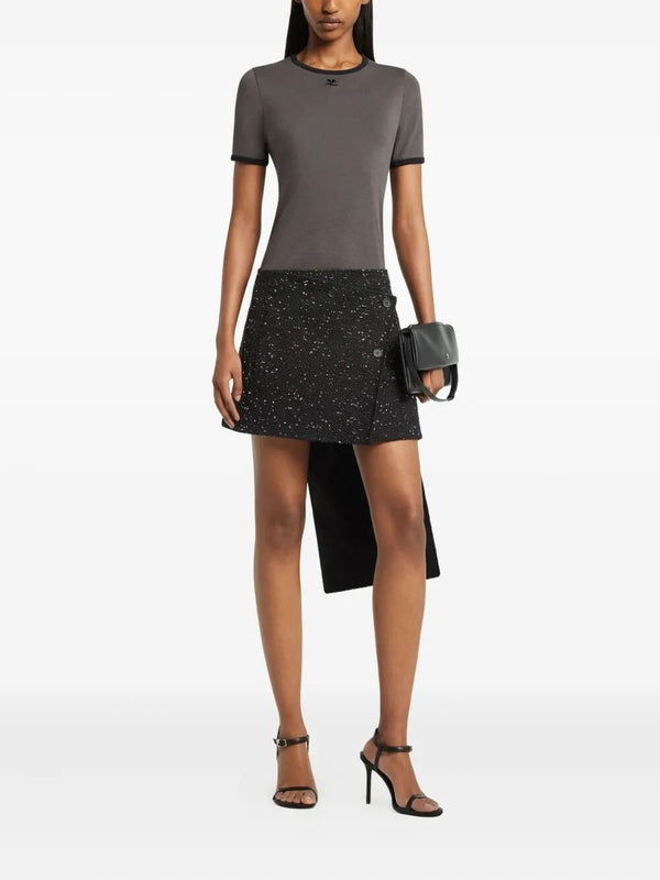 Courrèges Gray Short Sleeve T-Shirt