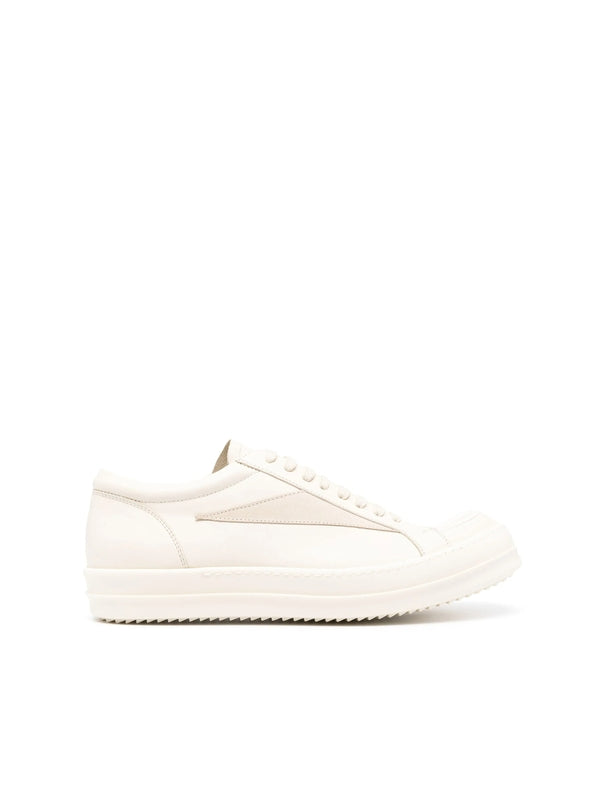 Rick Owens White Low Top Sneakers