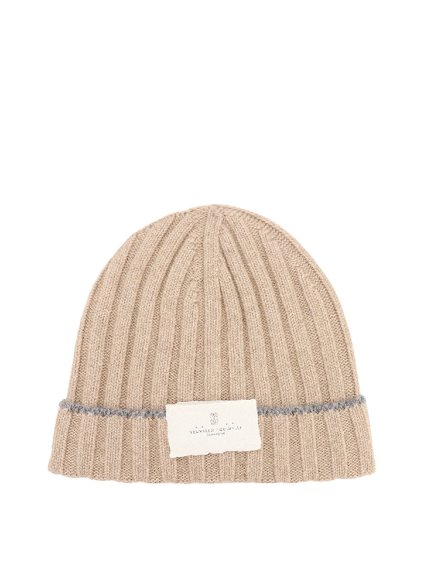 Cashmere Ribbed Beanie