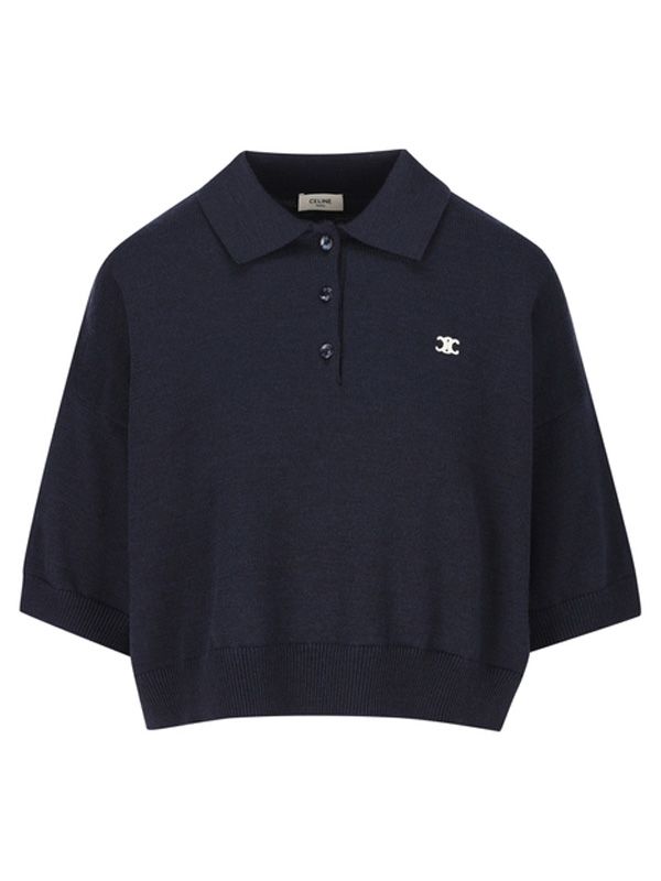 Triomphe Embroidered Cotton Polo Shirt