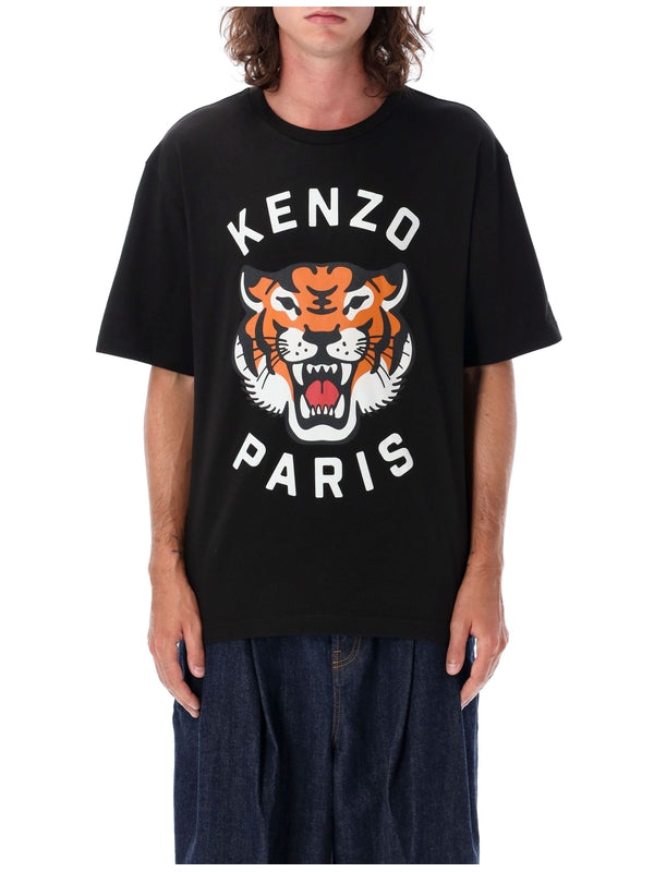 KENZO - Lucky Tiger Printing Short Sleeve T-Shirt - Jente