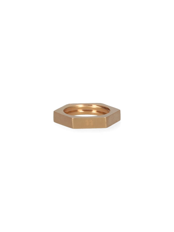 Number Logo Nut Gold Ring