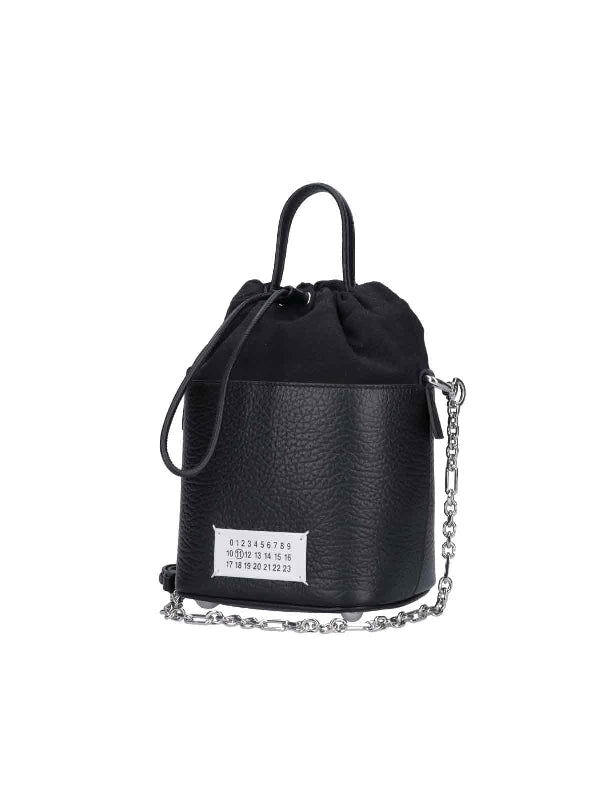 5ac Number Logo Leather Small Bucket Bag