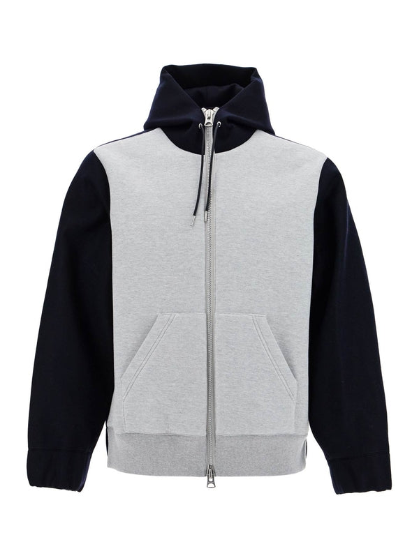 Two-tone Drawstring Hoodie Jacket