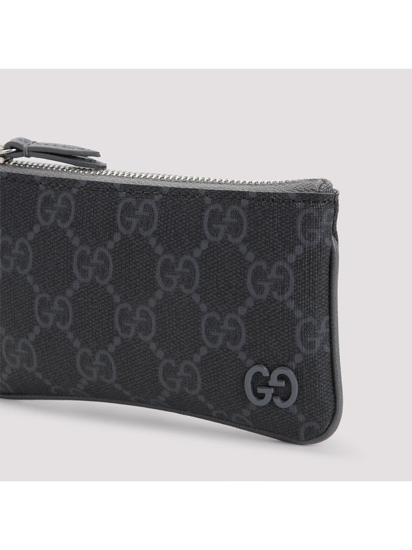 GG Logo Leather Pouch Keyring