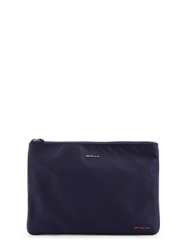 Kiton Navy Clutch Bags
