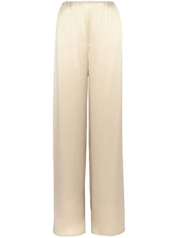 Satin Banded Wide Pants