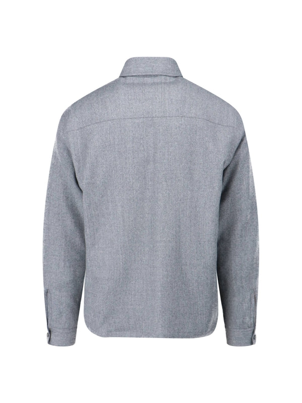 Zipper Pocket Wool Shirt