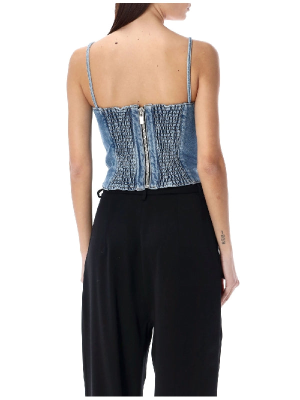 Denim Crop Corset Top