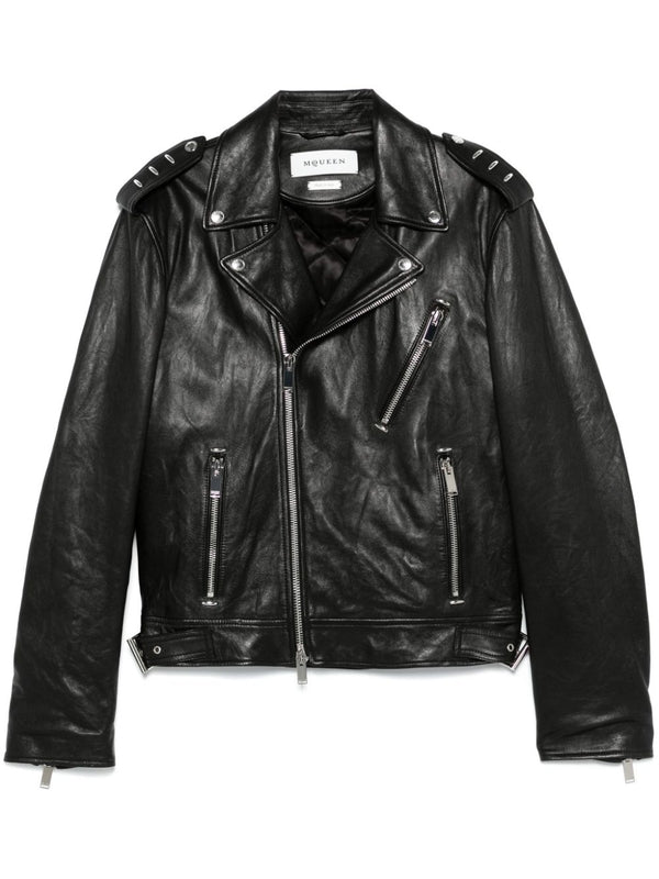 Alexander Mcqueen Black Biker