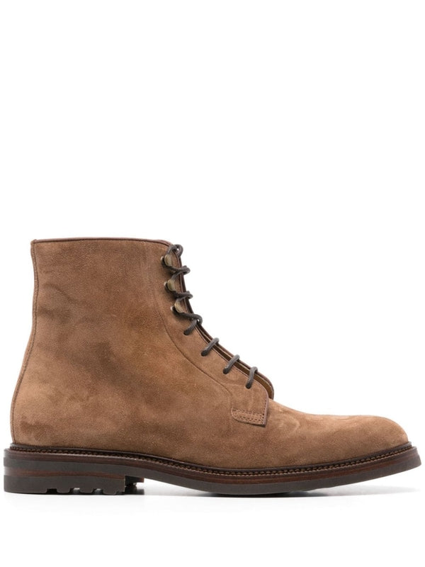 Suede Lace-Up Boots