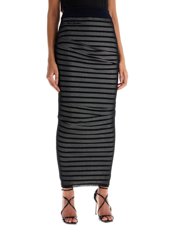 Logo Stripe Panel Skirt