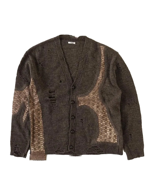 KHOKI Needle punched lace cardigan