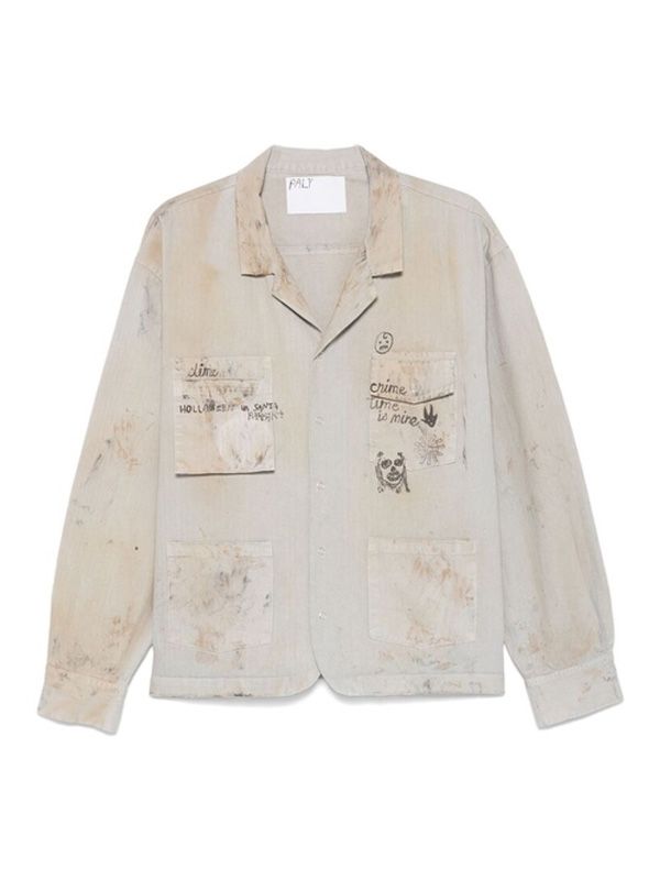 Washing Graphic Printing Cotton Jacket