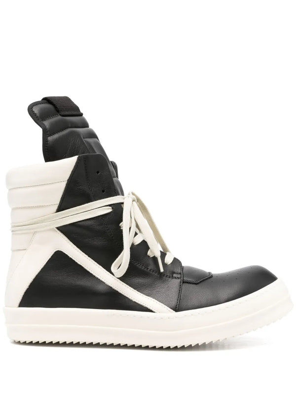 Rick Owens Black High Top Sneakers