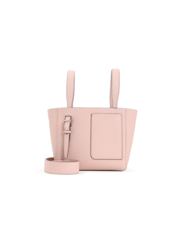 Pocket Detail Calfskin Mini Bucket Bag