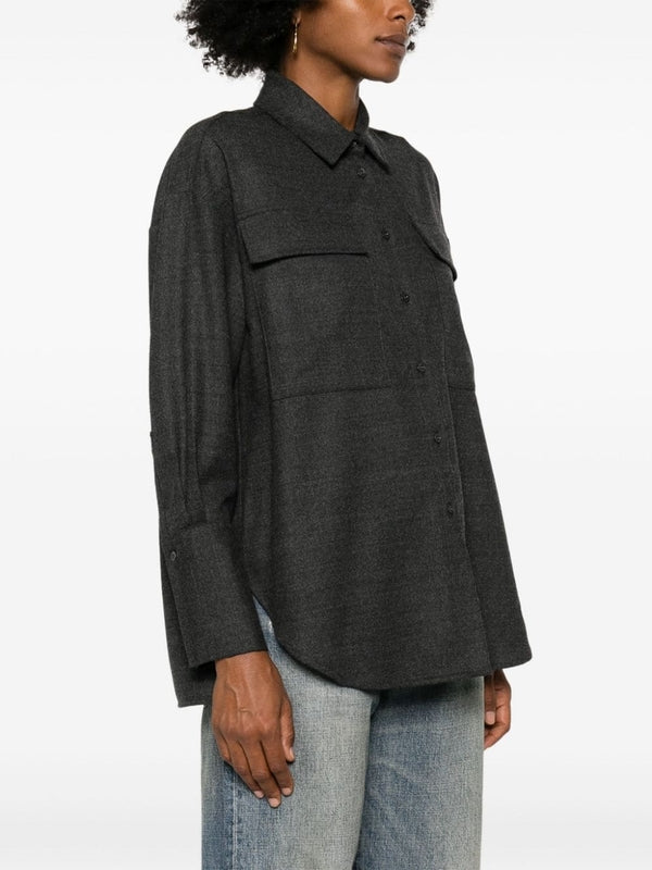 Chest Pocket Wool Shirt