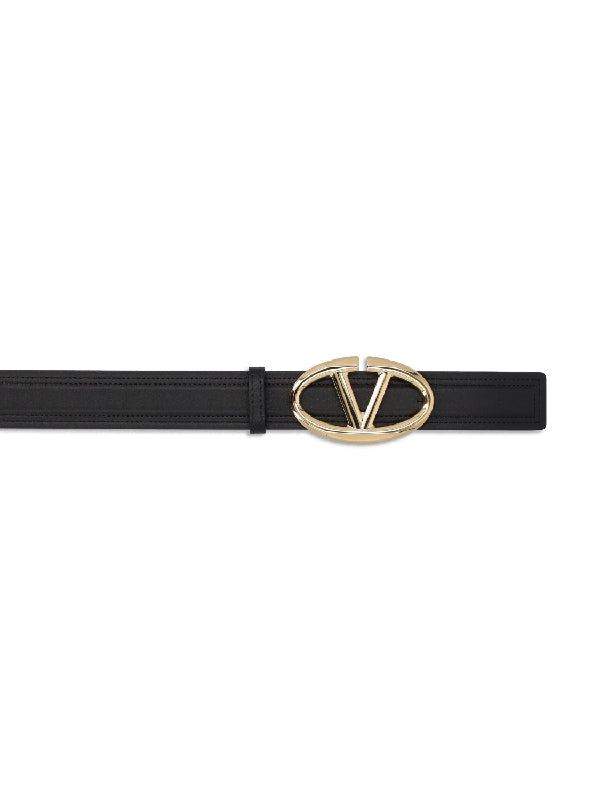 V Logo Reversible Calfskin Belt