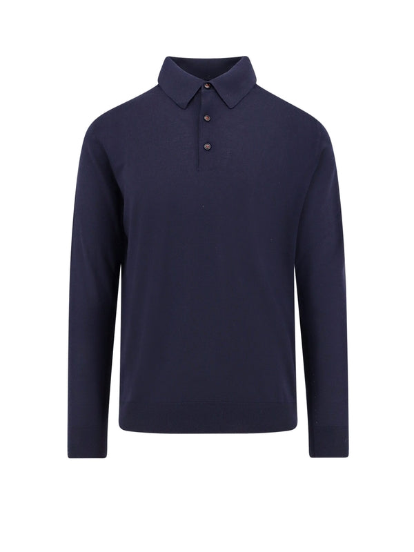 Kiton Navy Polo Shirts