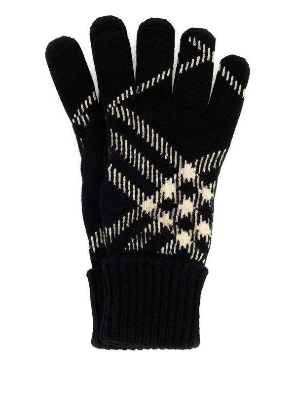 Burberry Black Wool Gloves