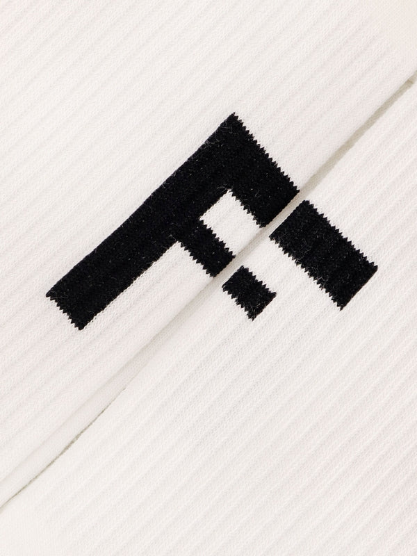 Logo Rib Cotton Socks