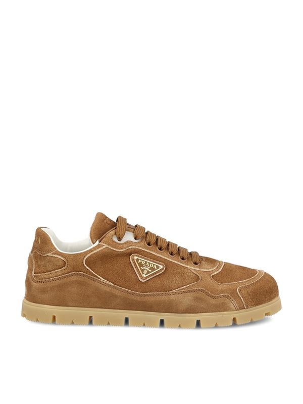 Triangle Logo Trail Suede Sneakers