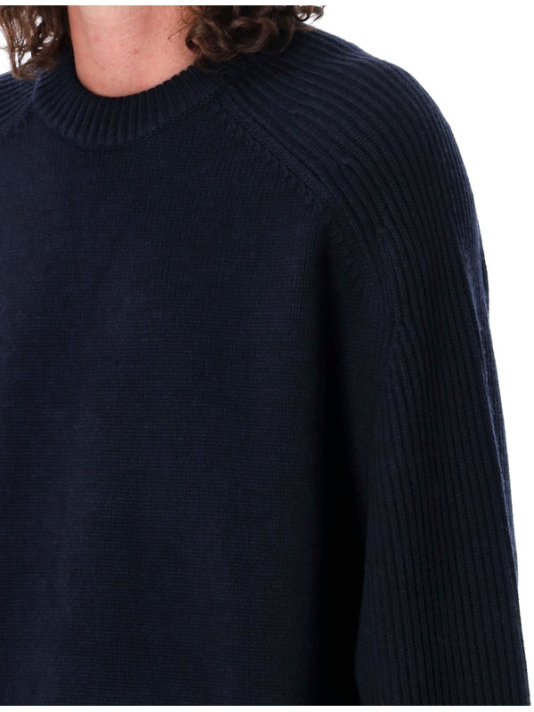 STUDIO NICHOLSON - Fisherman Crew Neck Wool Knit - Jente